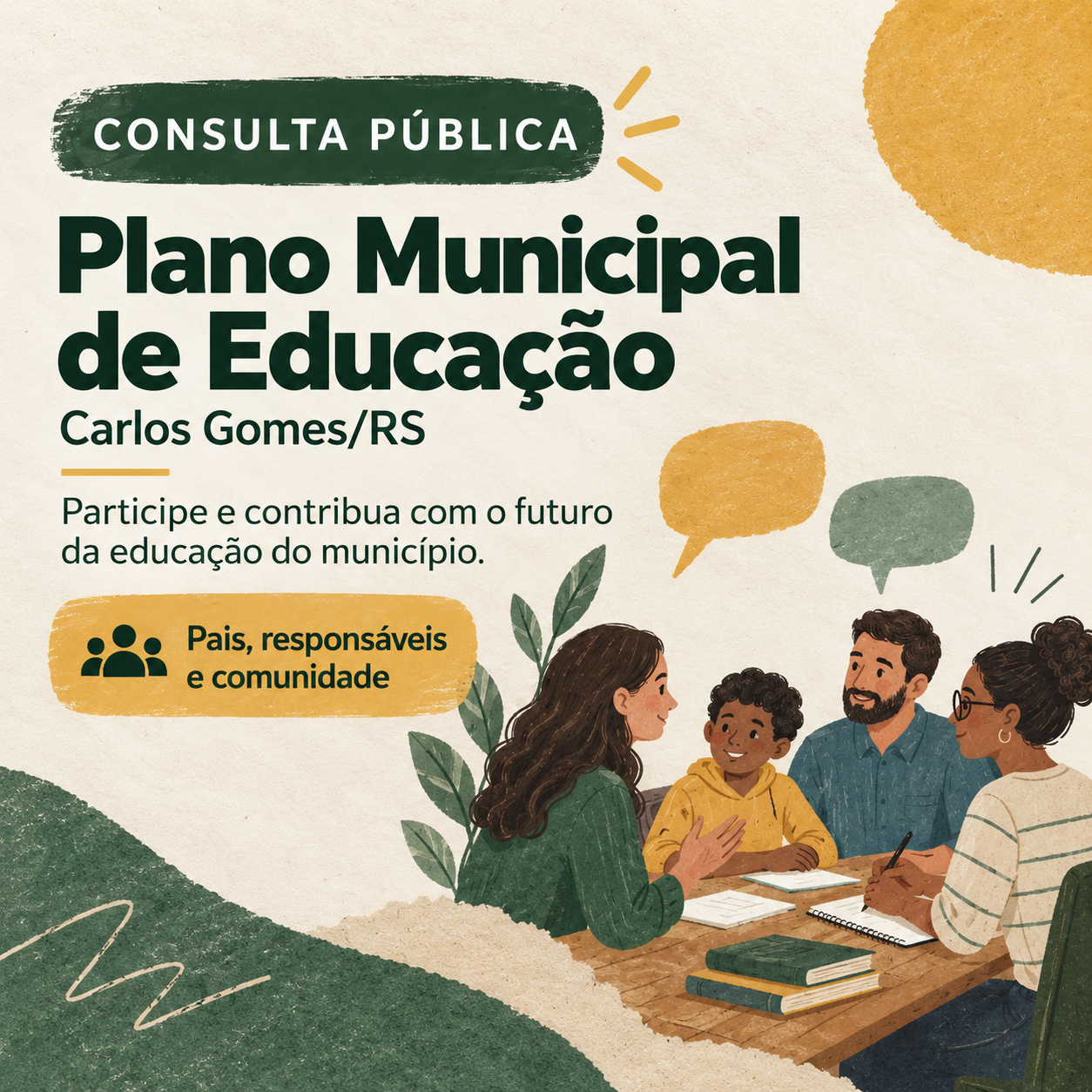 Consulta Pública – Plano Municipal de Educação de Carlos Gomes/RS